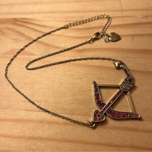 Betsey Johnson Heart Bow And Arrow Necklace